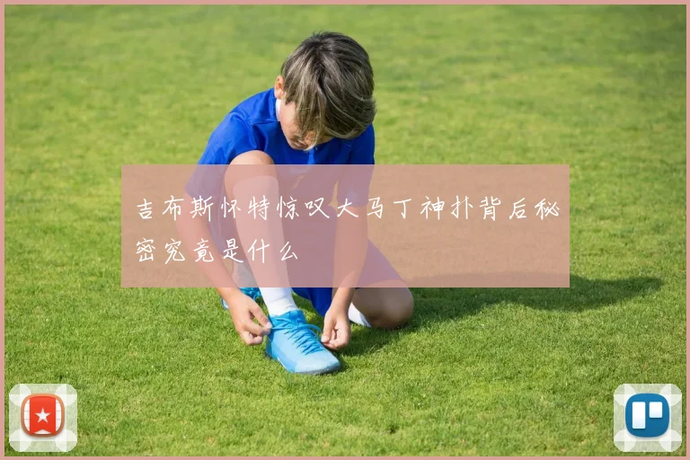 吉布斯怀特惊叹大马丁神扑背后秘密究竟是什么